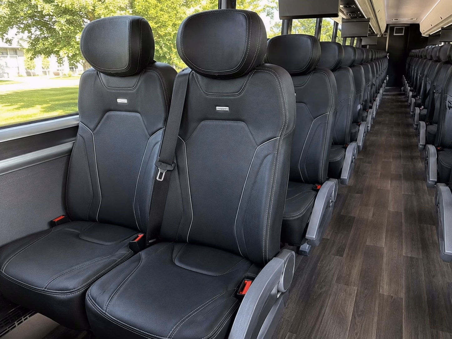 pasadena charter bus interior gallery