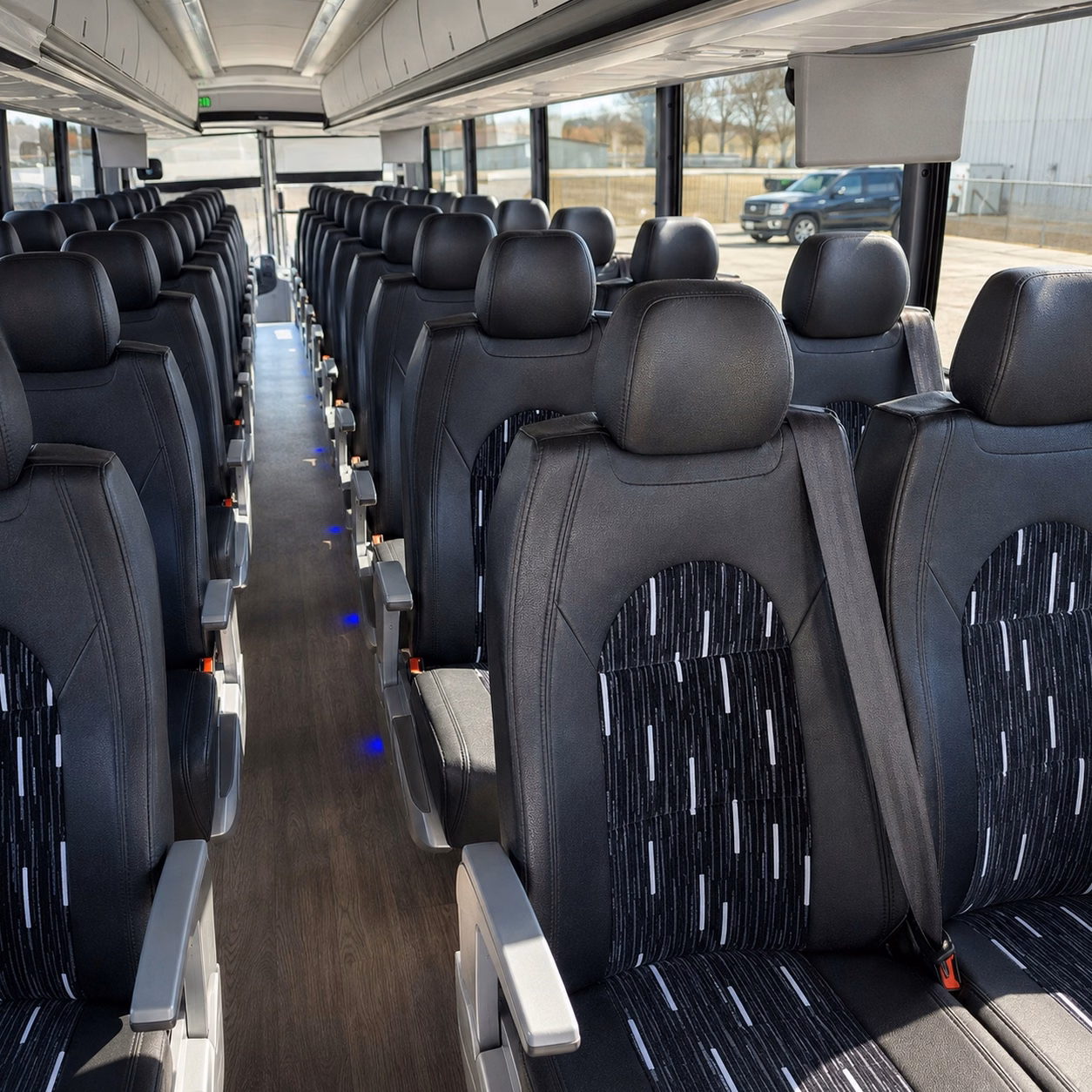 pasadena charter bus interior