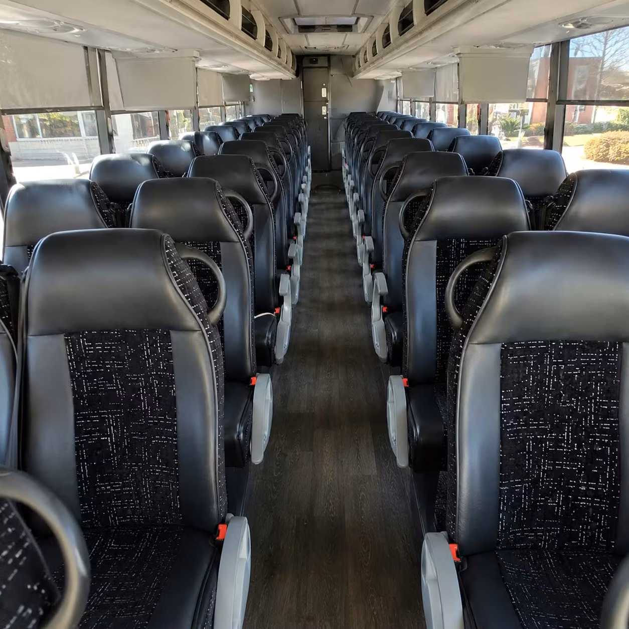 pasadena charter bus rental interior